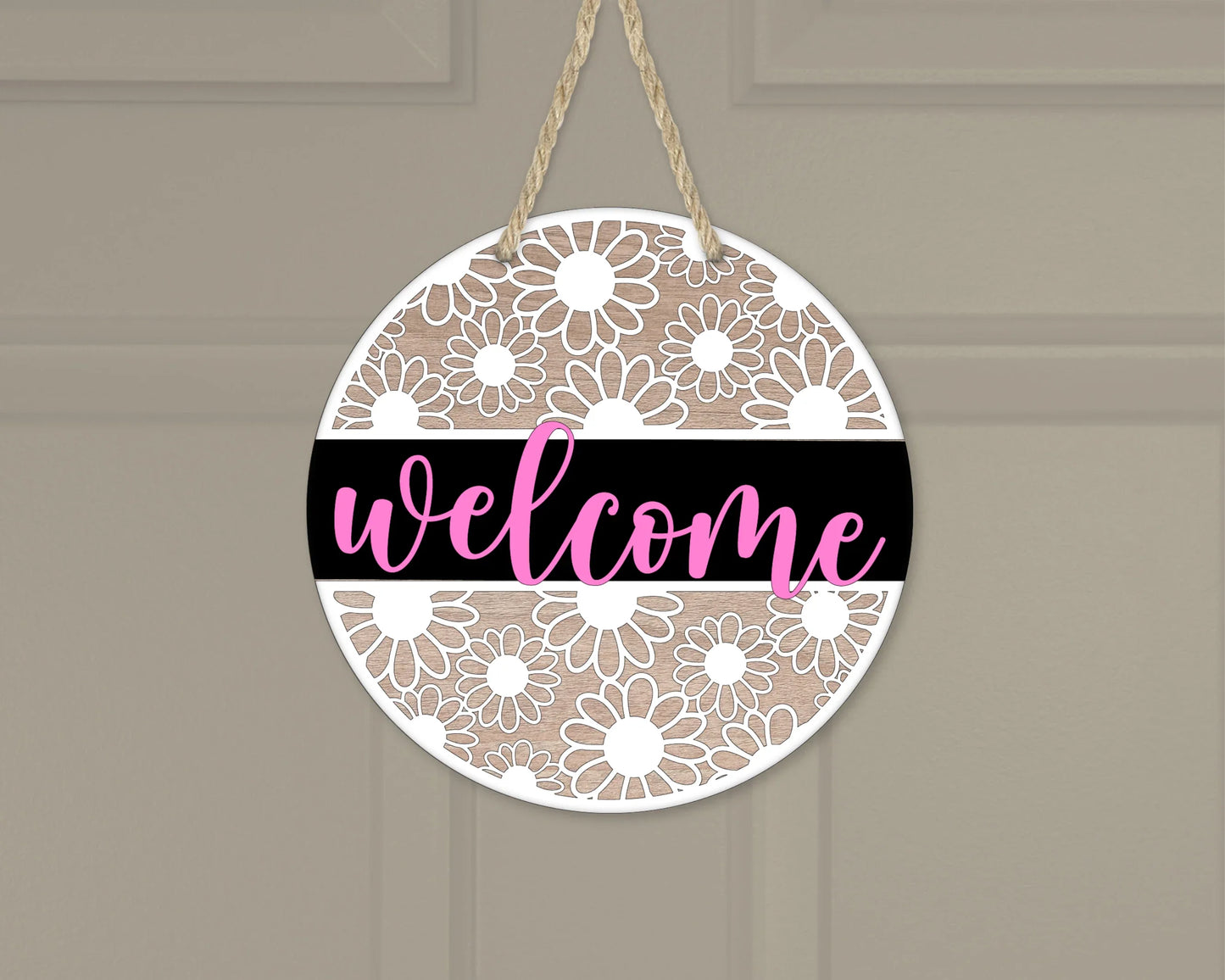 Daisy Welcome Sign - kustomizables