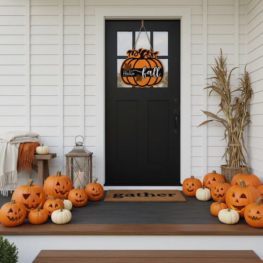 Personalized Pumpkins & Door Signs: A Trick-Free Treat for Your Porch - kustomizables