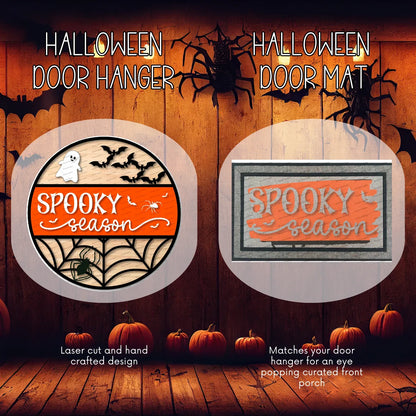 Halloween Door Hanger and Doormat Bundle - kustomizables