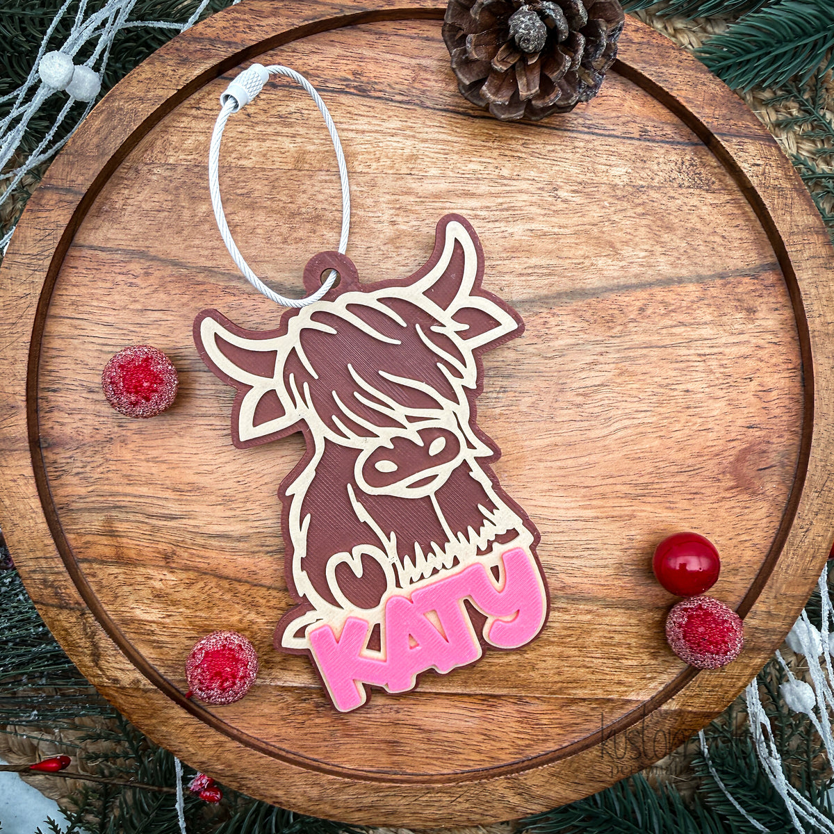 Highland Cow Keychain | 3D Print