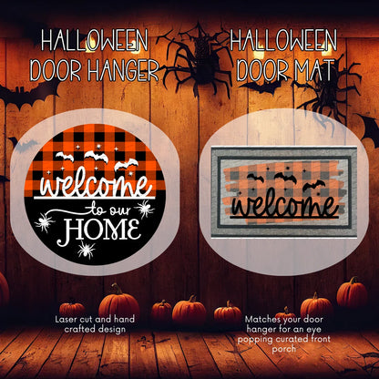 Halloween Door Hanger and Doormat Bundle - kustomizables