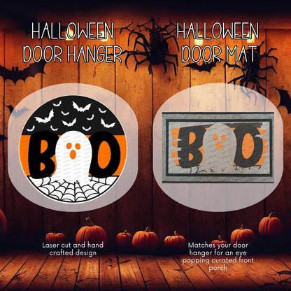 Halloween Door Hanger and Doormat Bundle - kustomizables