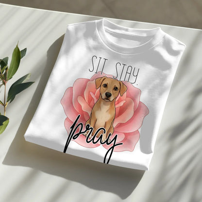 Sit Stay Pray Custom T-Shirt - kustomizables