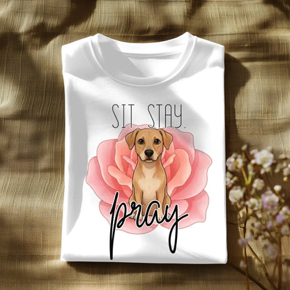 Sit Stay Pray Custom T-Shirt - kustomizables