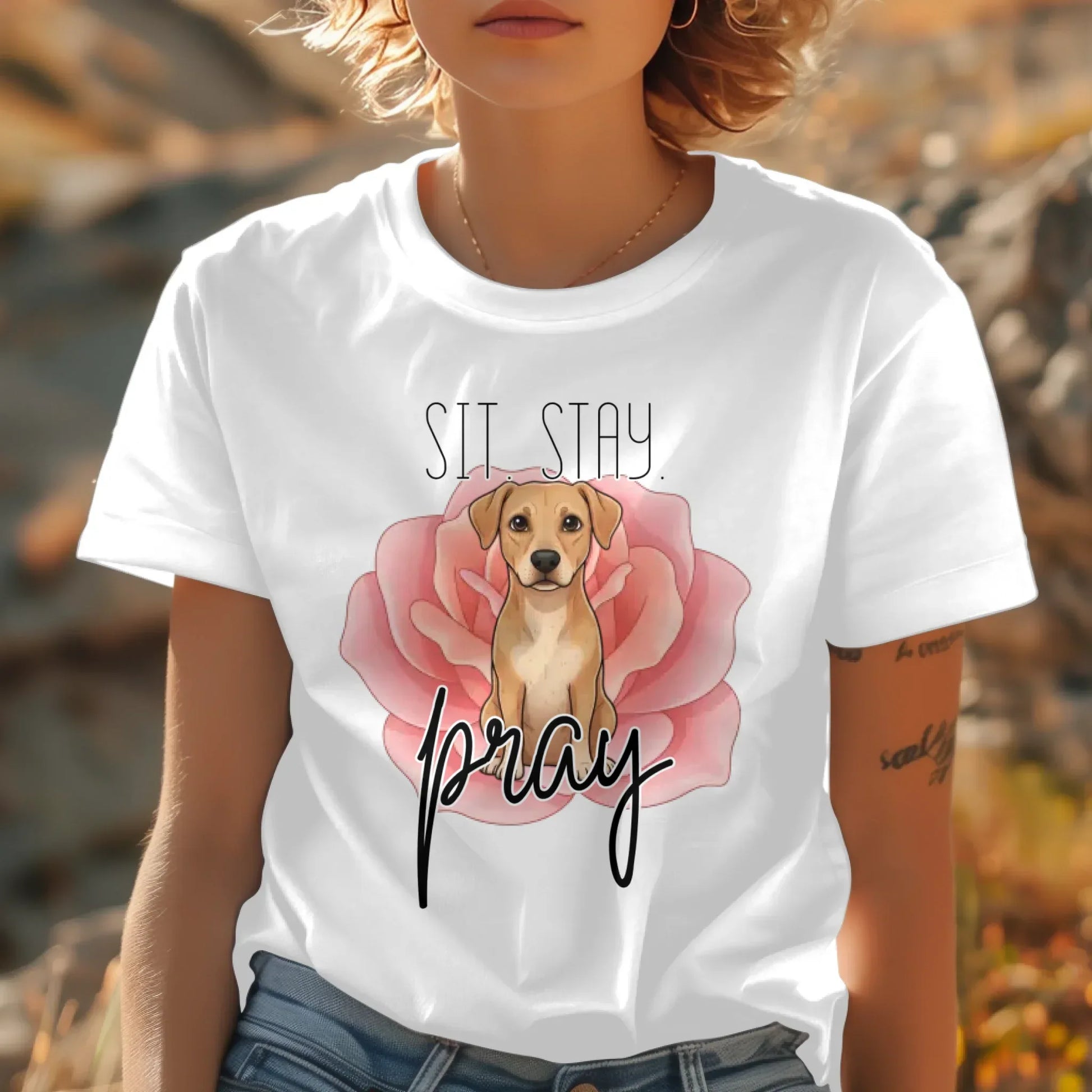Sit Stay Pray Custom T-Shirt - kustomizables