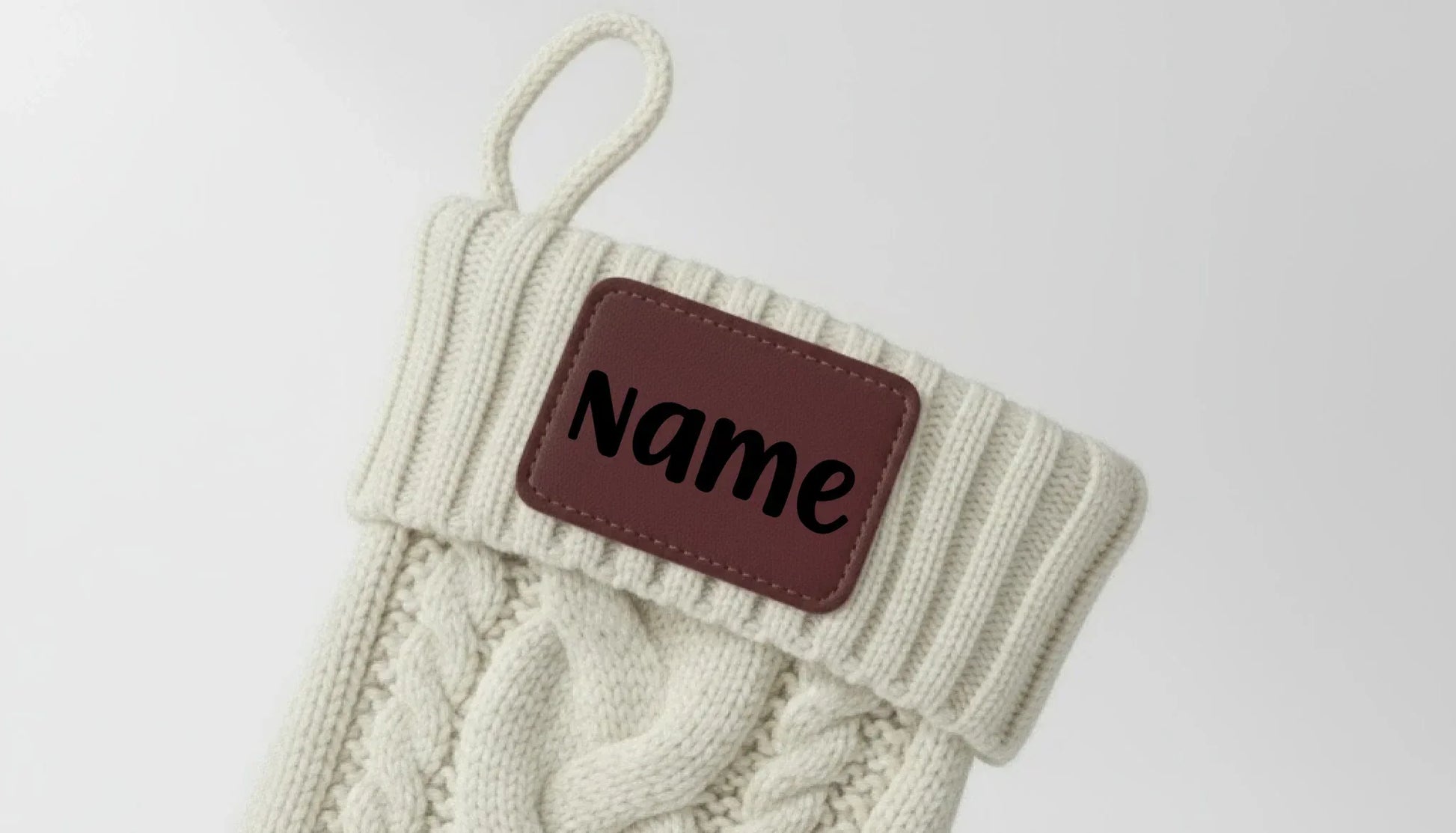 Christmas Font Christmas Stocking - Knit - kustomizables