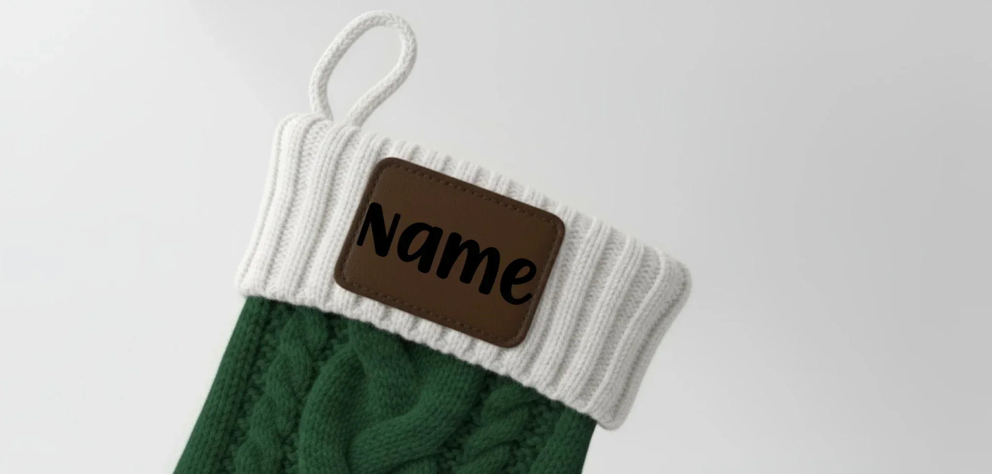 Christmas Font Christmas Stocking - Knit - kustomizables