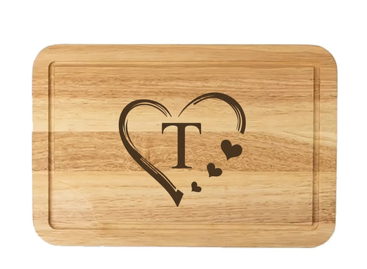 Engraved 12"x18" Rubberwood Decorative Cutting Board - kustomizables