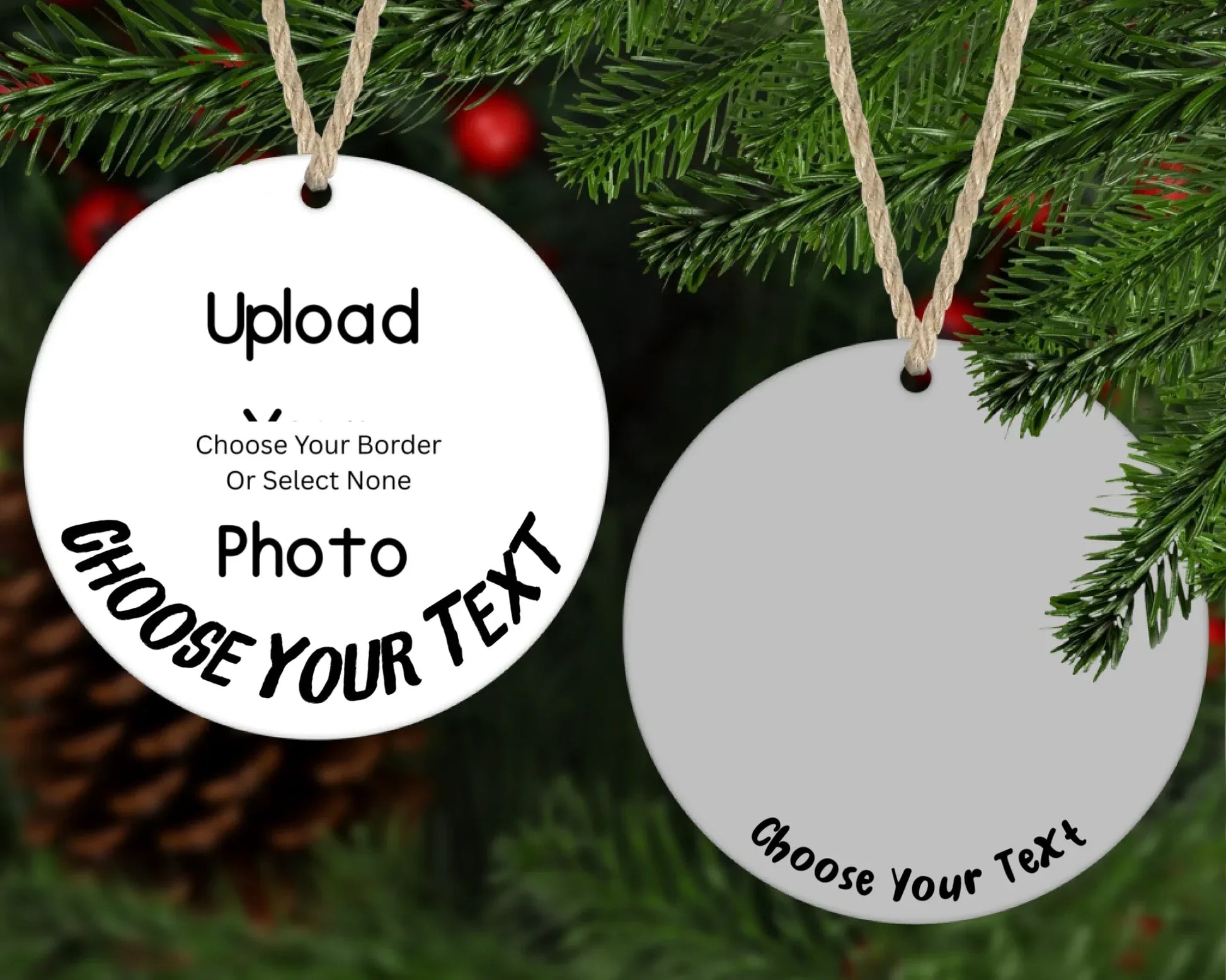 Customizable Christmas Photo Ornaments - kustomizables