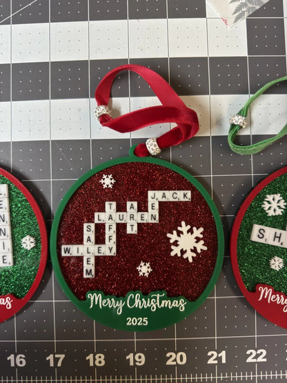 Personalized Scrabble Ornament - kustomizables