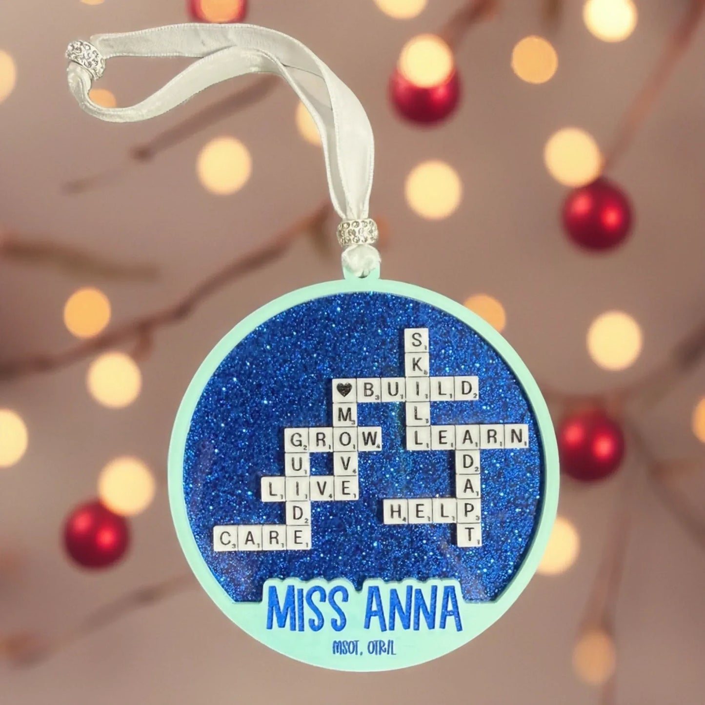 Personalized Scrabble Ornament - kustomizables