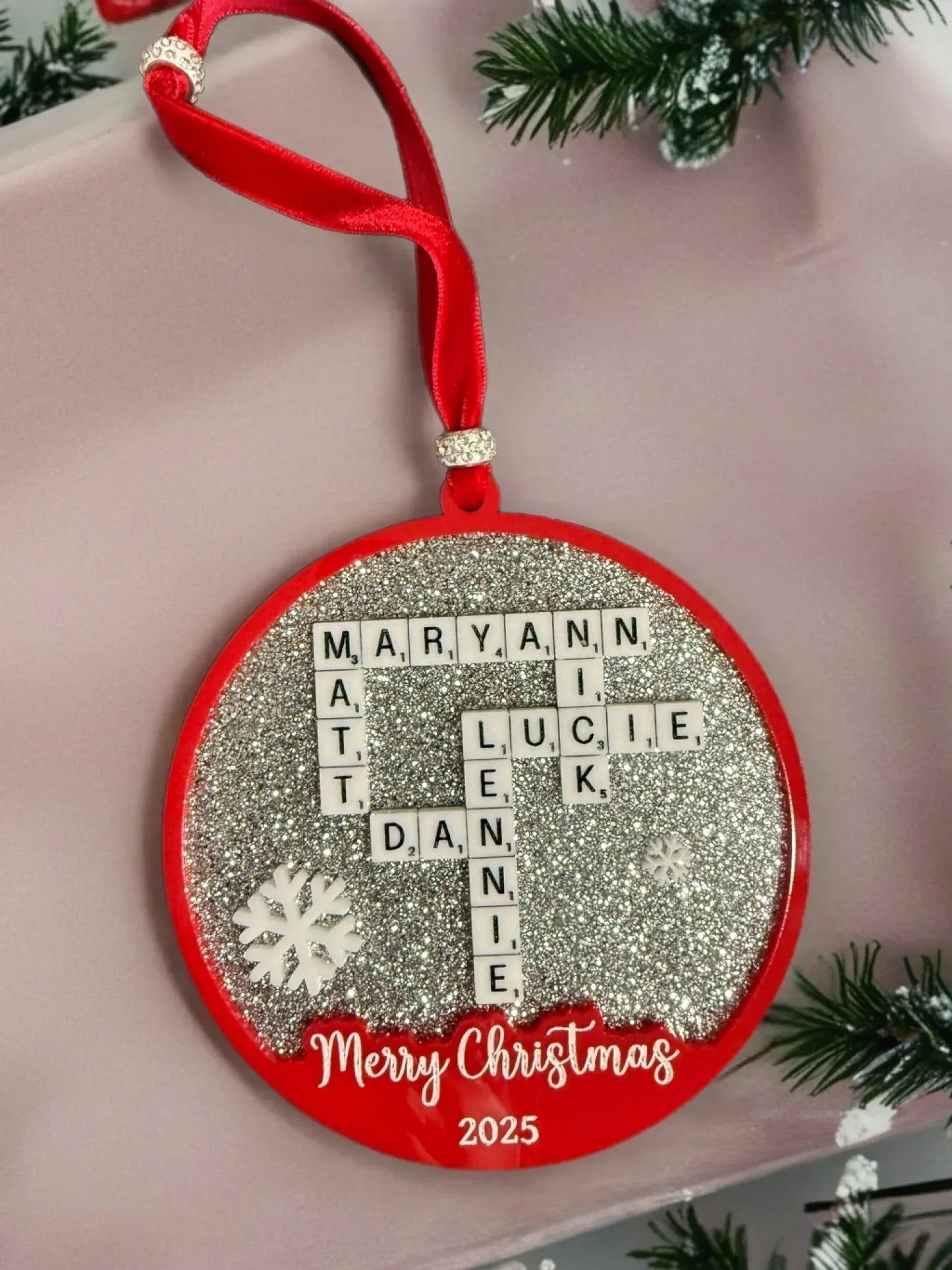 Personalized Scrabble Ornament - kustomizables