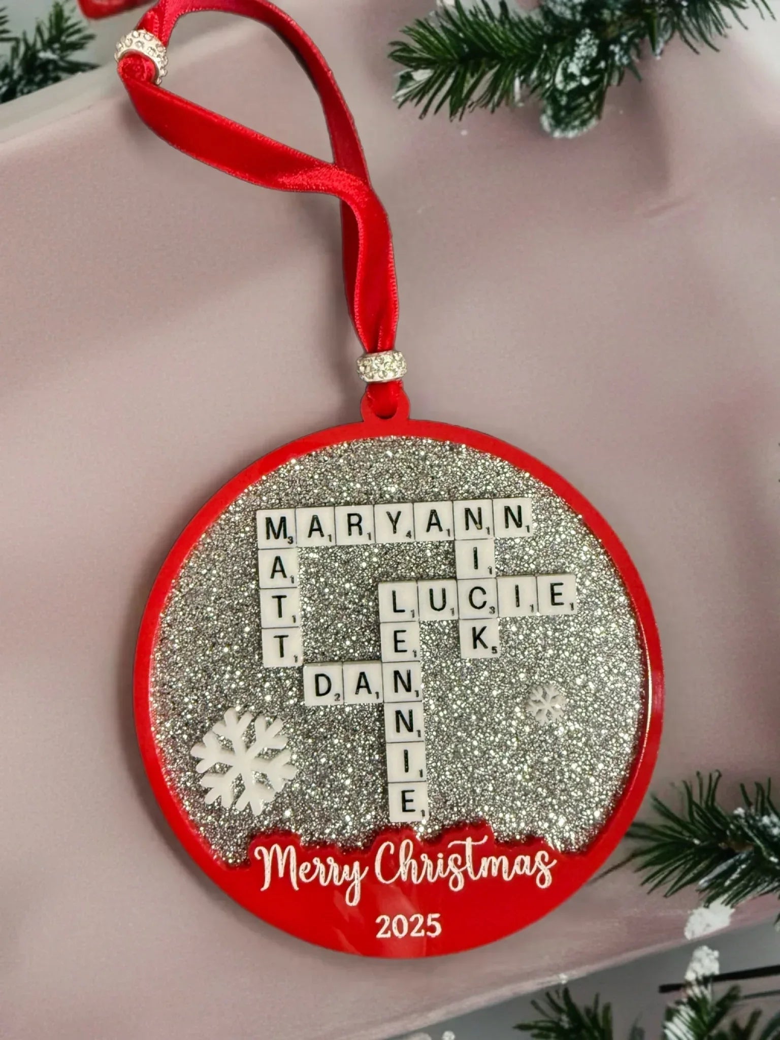Personalized Scrabble Ornament - kustomizables
