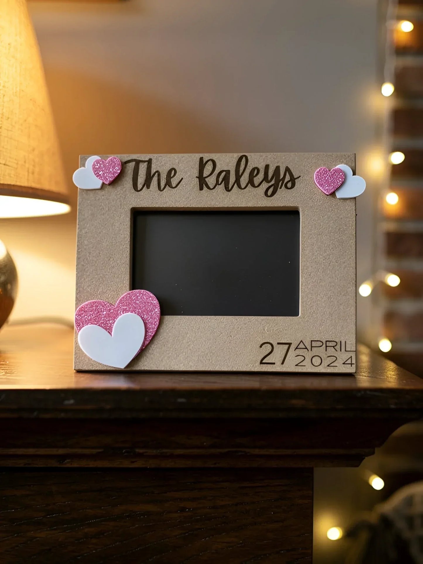 Personalized Photo Frame - Hearts - kustomizables
