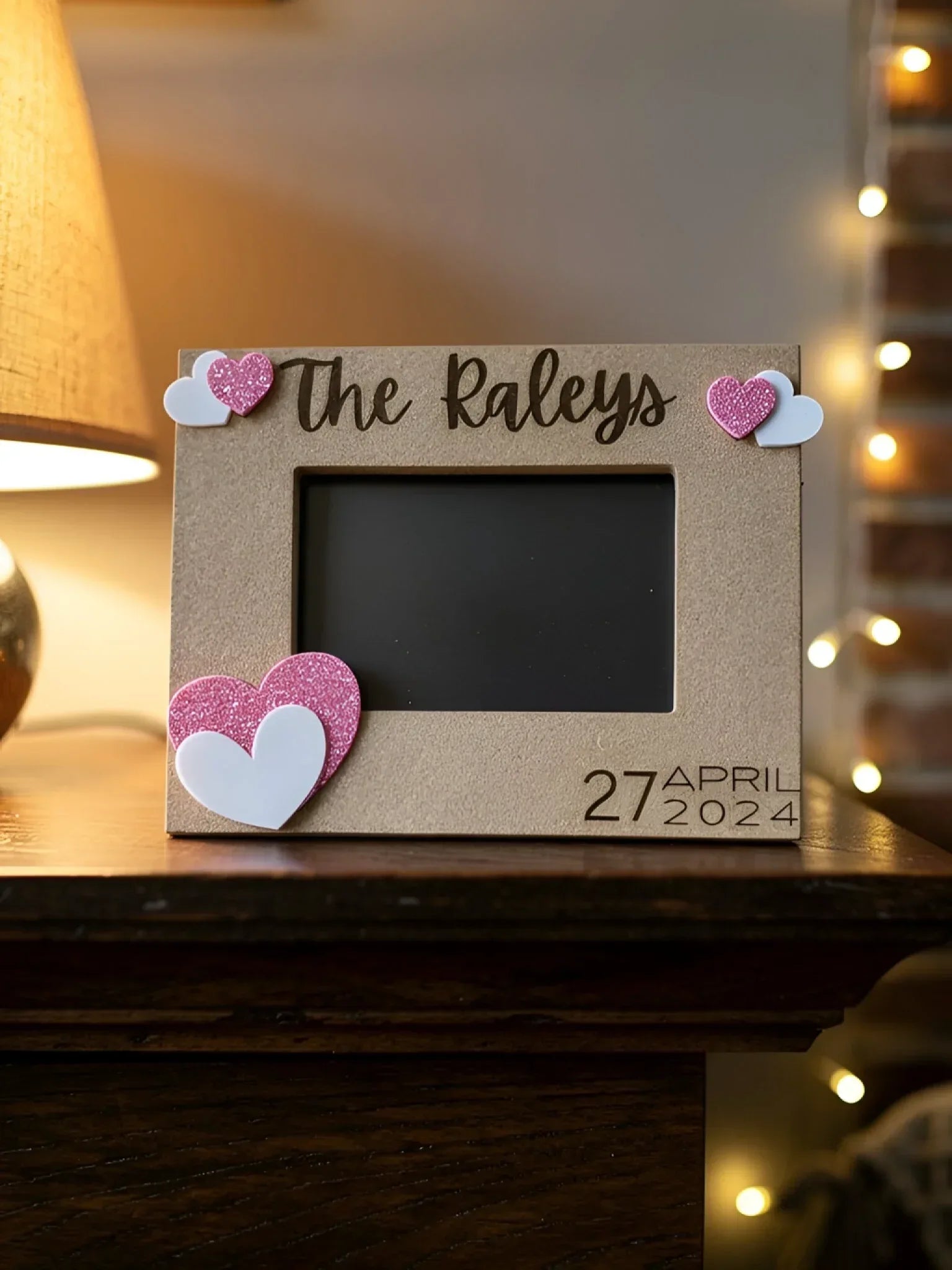 Personalized Photo Frame - Hearts - kustomizables