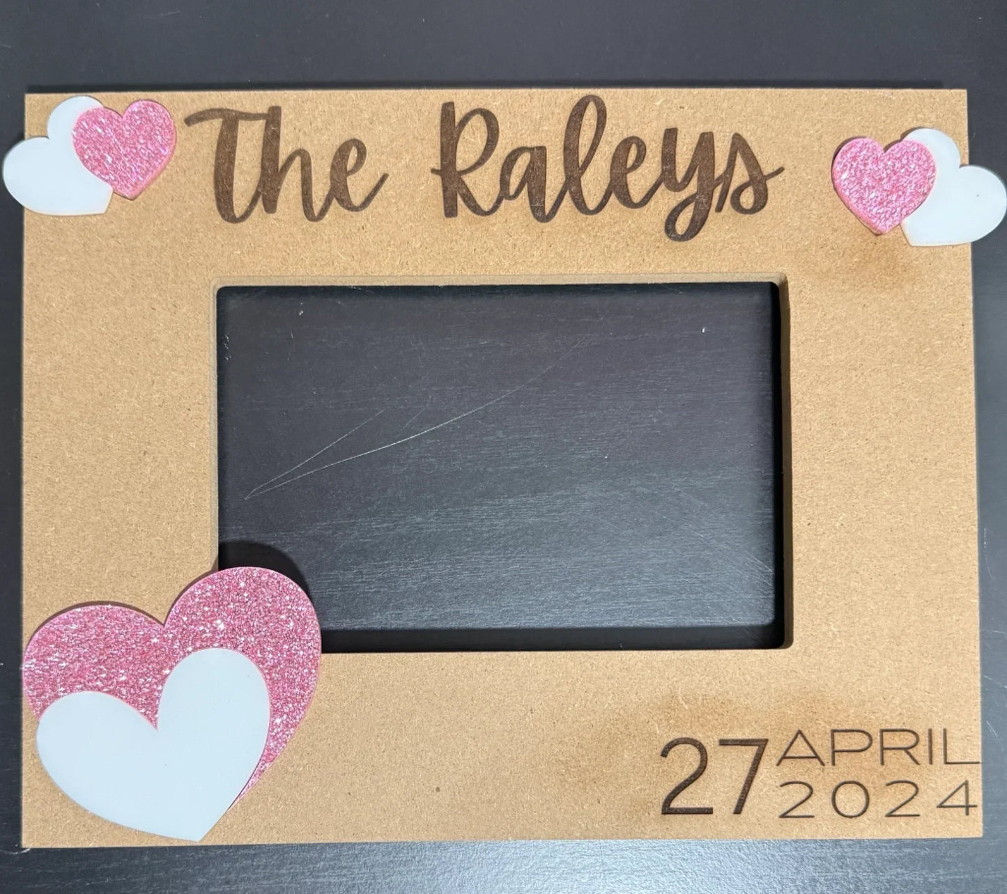 Personalized Photo Frame - Hearts - kustomizables