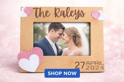 Personalized Photo Frame - Hearts - kustomizables