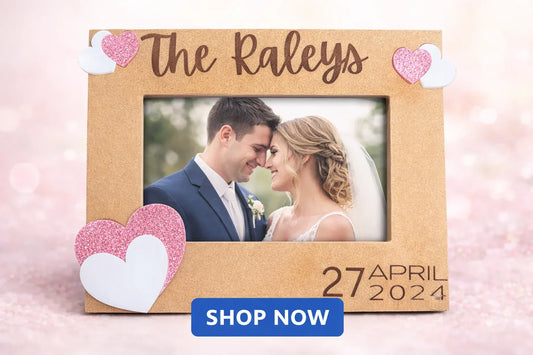 Personalized Photo Frame - Hearts - kustomizables
