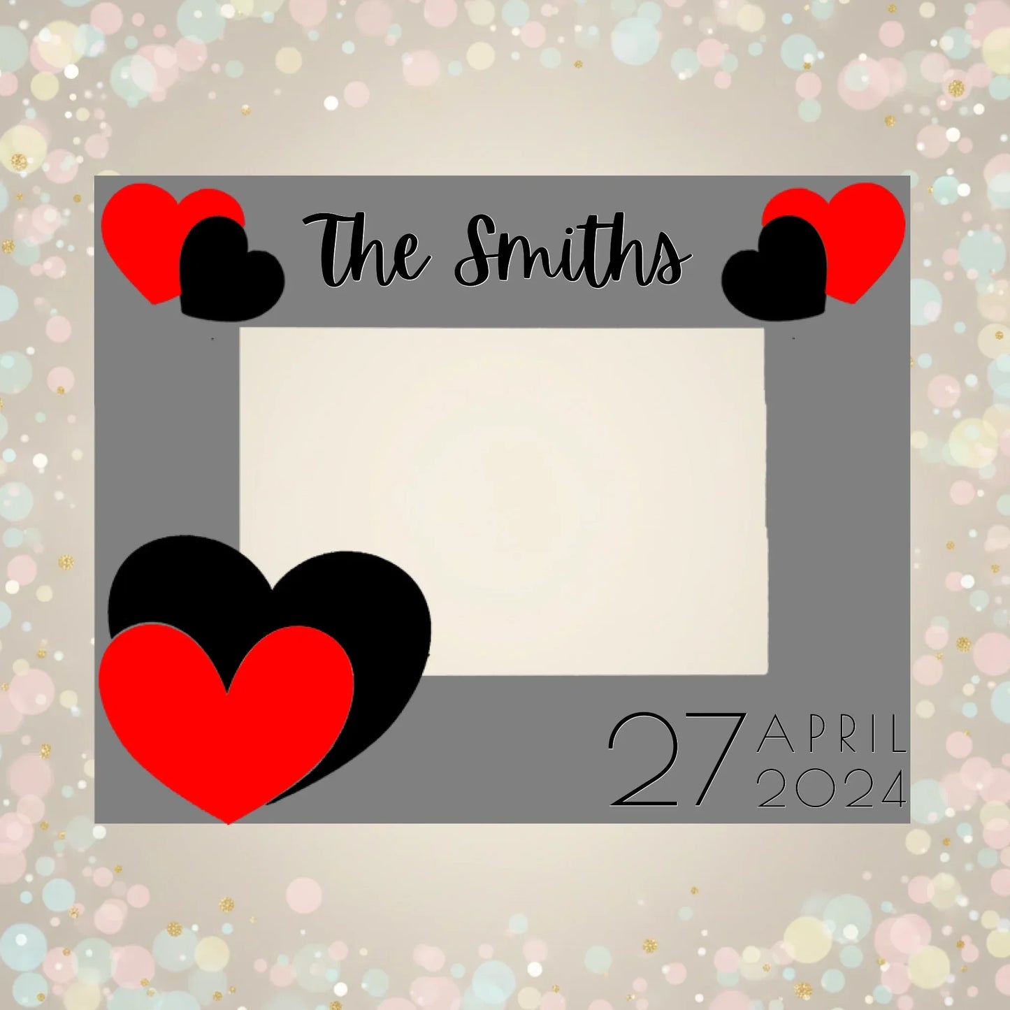 Personalized Photo Frame - Hearts - kustomizables
