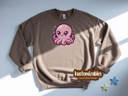 Octopus Toddler Sweatshirt - Embroidered - kustomizables