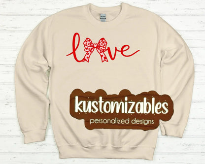 Love Bow - Embroidered Sweatshirt - kustomizables