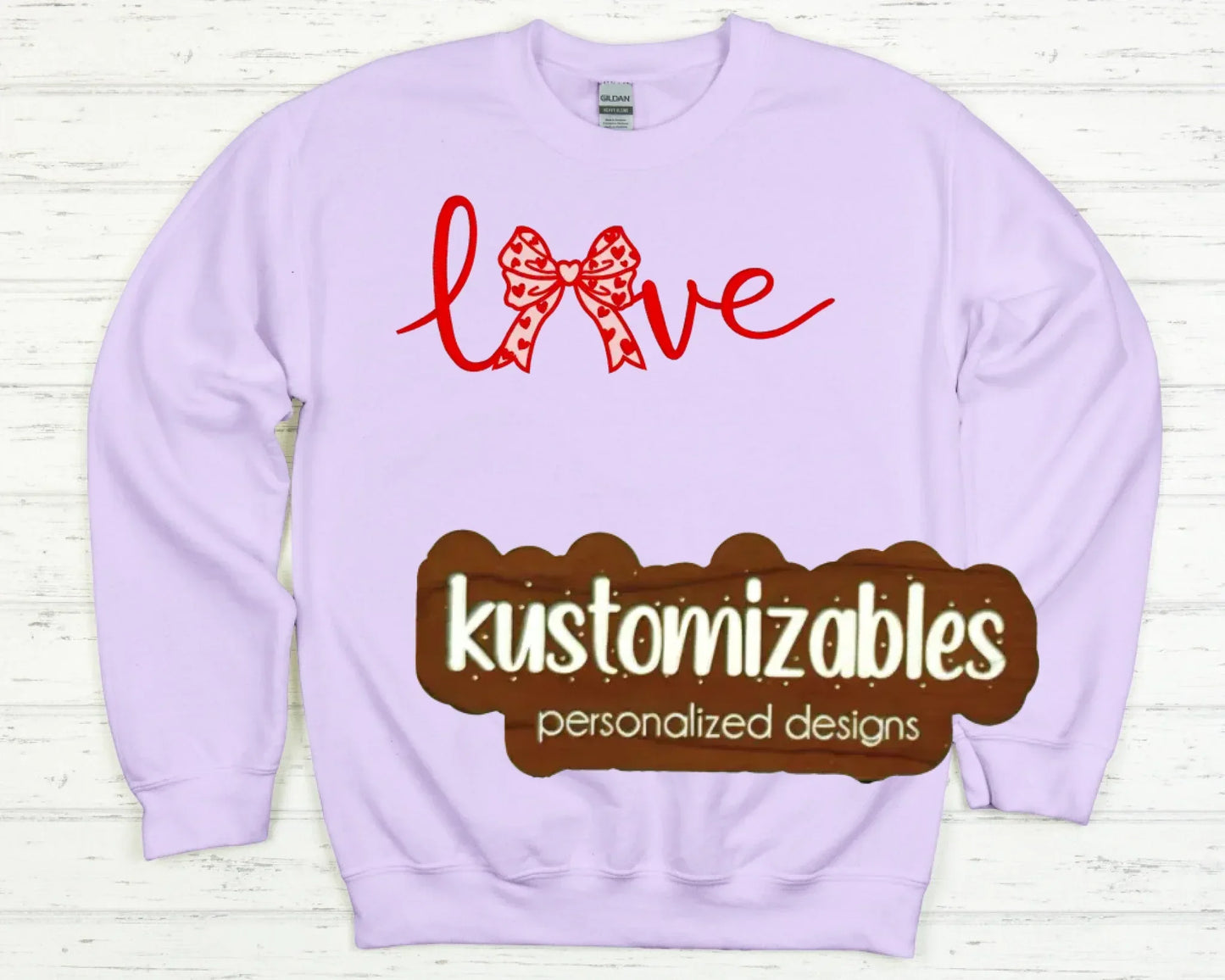 Love Bow - Embroidered Sweatshirt - kustomizables