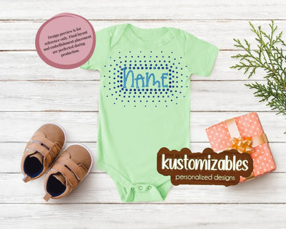 NB - 24M Glitter Starburst Offset Onesie - kustomizables