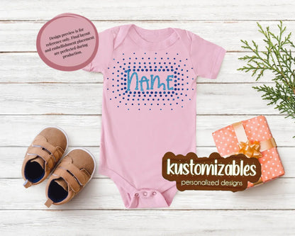 NB - 24M Glitter Starburst Offset Onesie - kustomizables