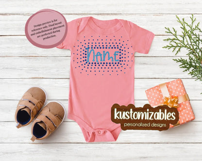 NB - 24M Glitter Starburst Offset Onesie - kustomizables