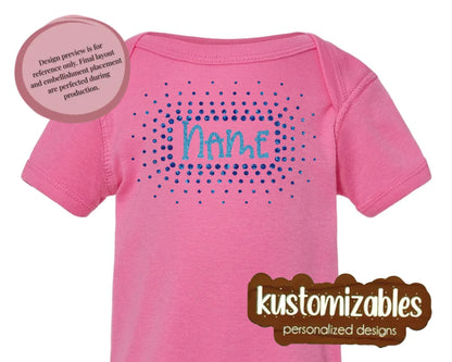 NB - 24M Glitter Starburst Offset Onesie - kustomizables