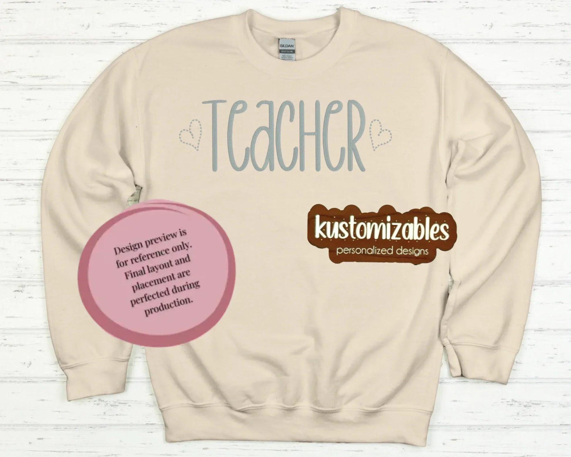 Teacher - Embroidered - kustomizables