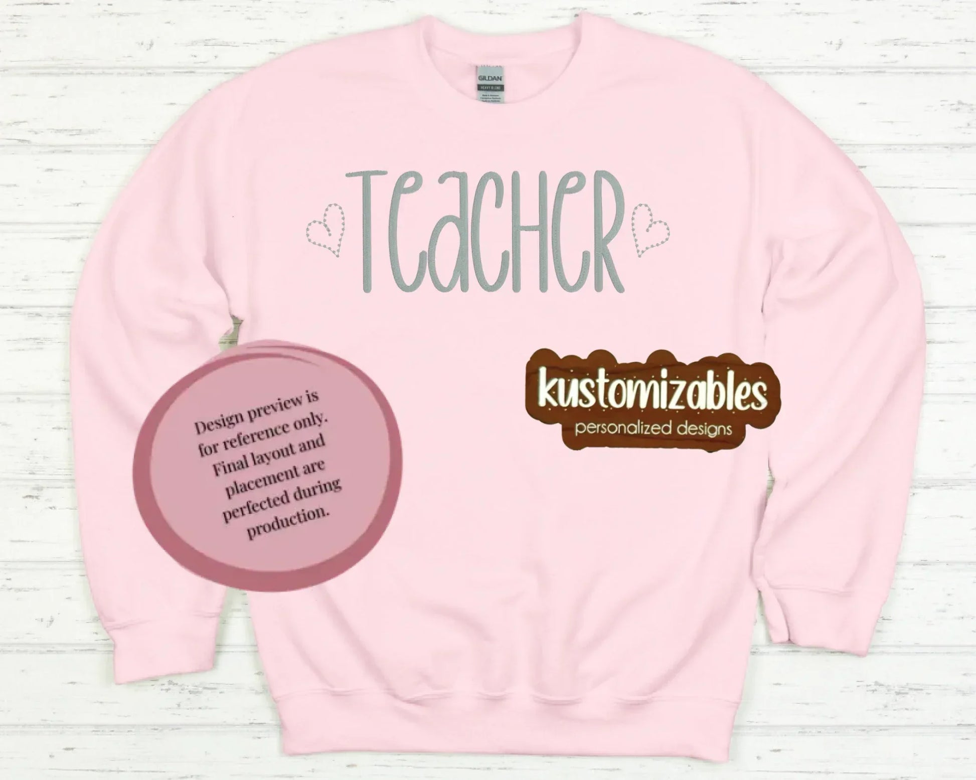Teacher - Embroidered - kustomizables
