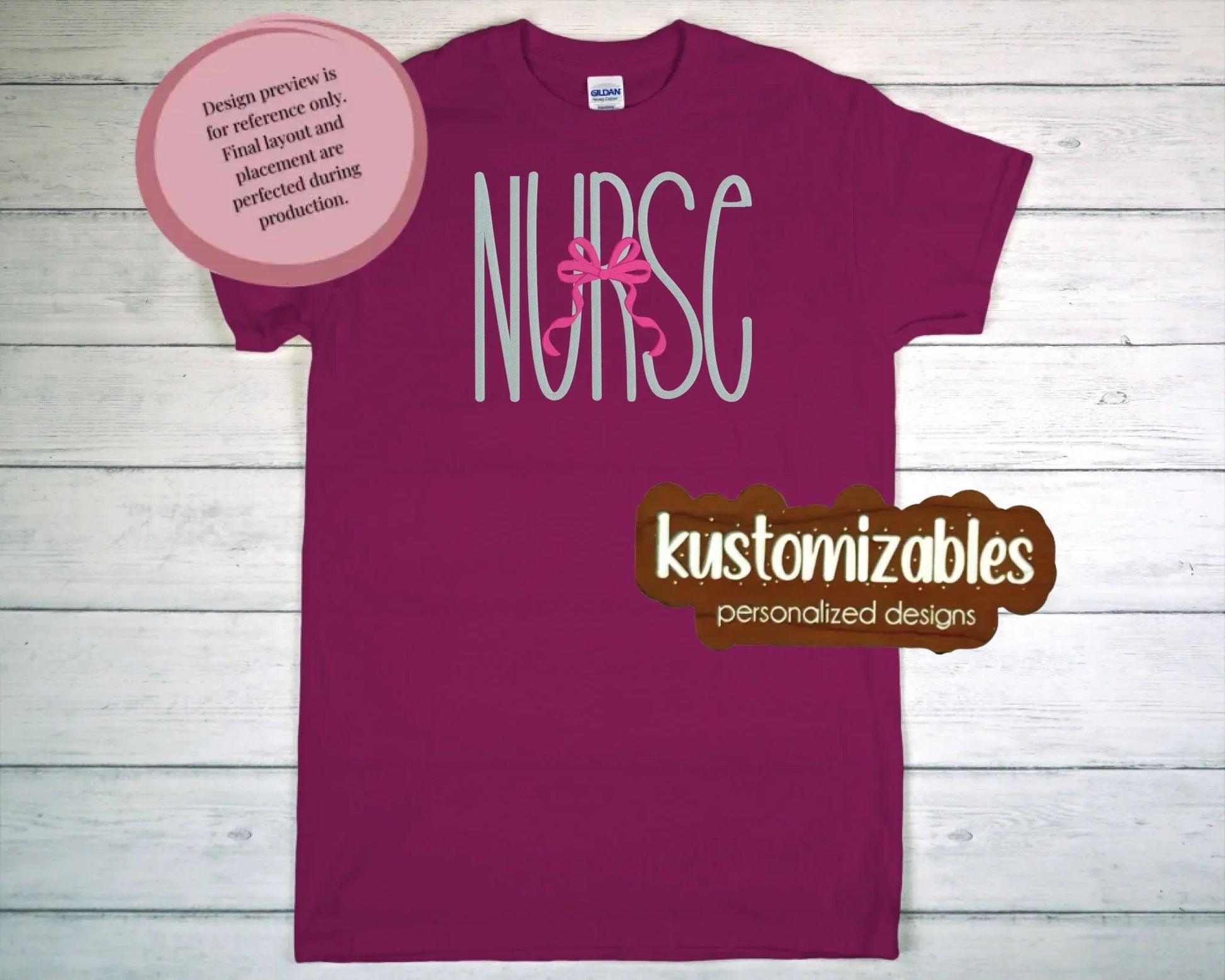 Nurse with Bow - Embroidery - kustomizables