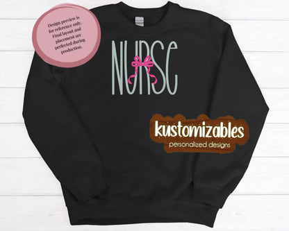 Nurse with Bow - Embroidery - kustomizables