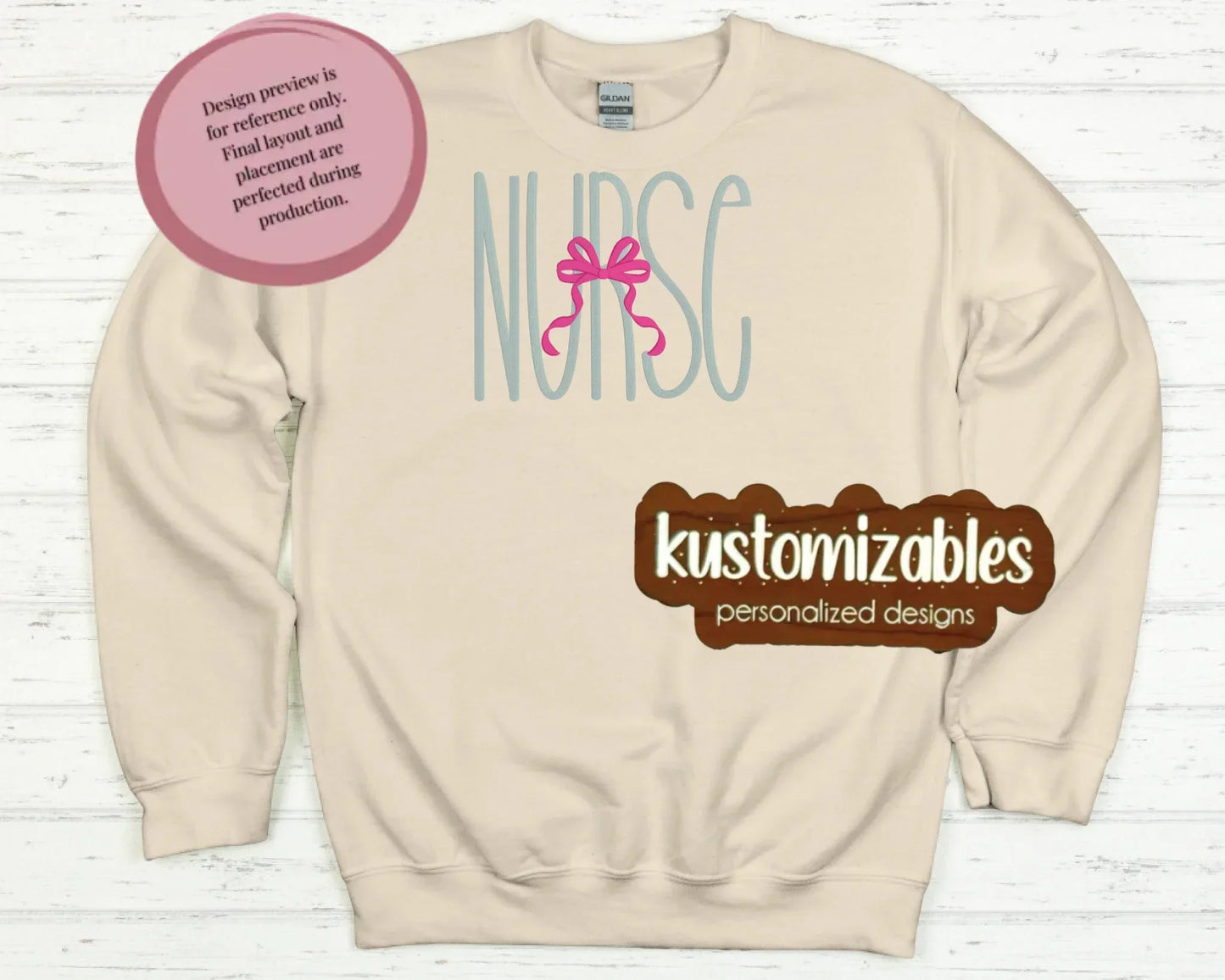 Nurse with Bow - Embroidery - kustomizables