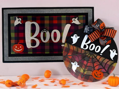 Halloween Door Hanger and Doormat Bundle - kustomizables
