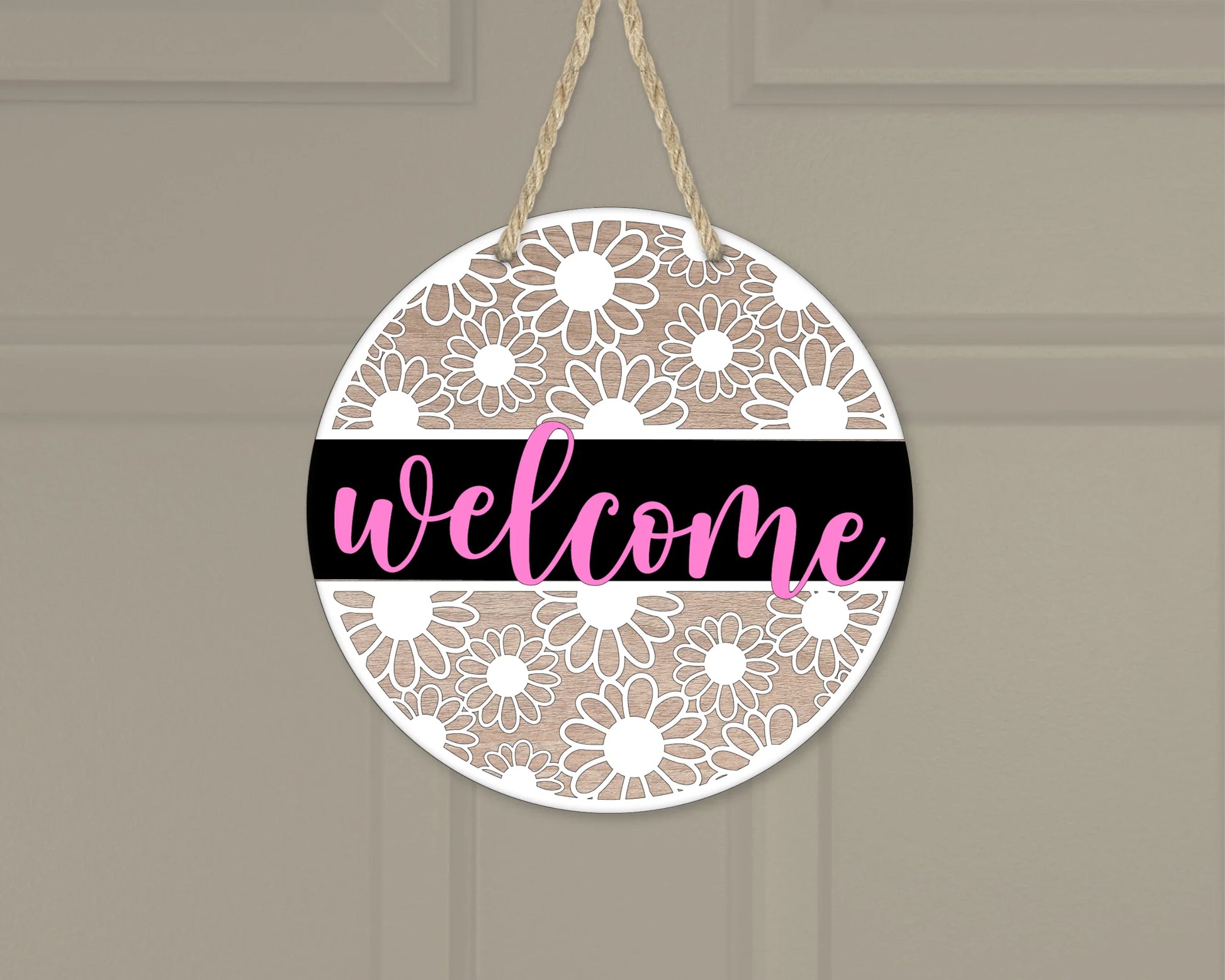 Daisy Welcome Sign - kustomizables