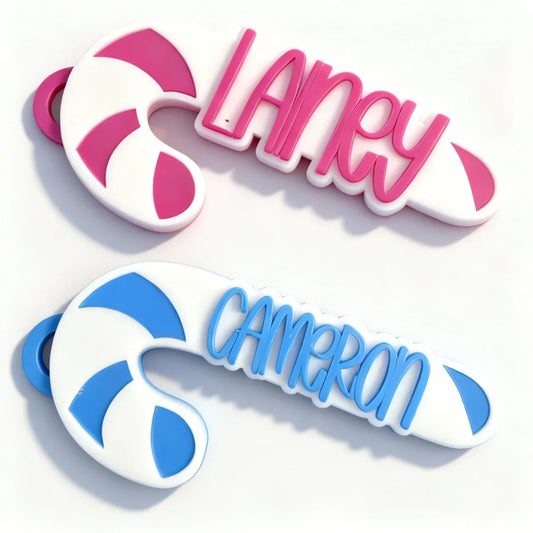 Candy Cane Name Ornament - kustomizables