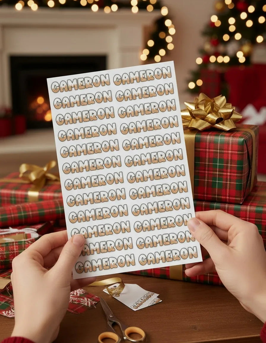 Custom Christmas Label Sheet – 20 Labels - kustomizables